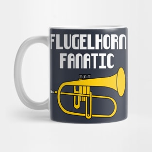 Flugelhorn Fanatic White Text Mug